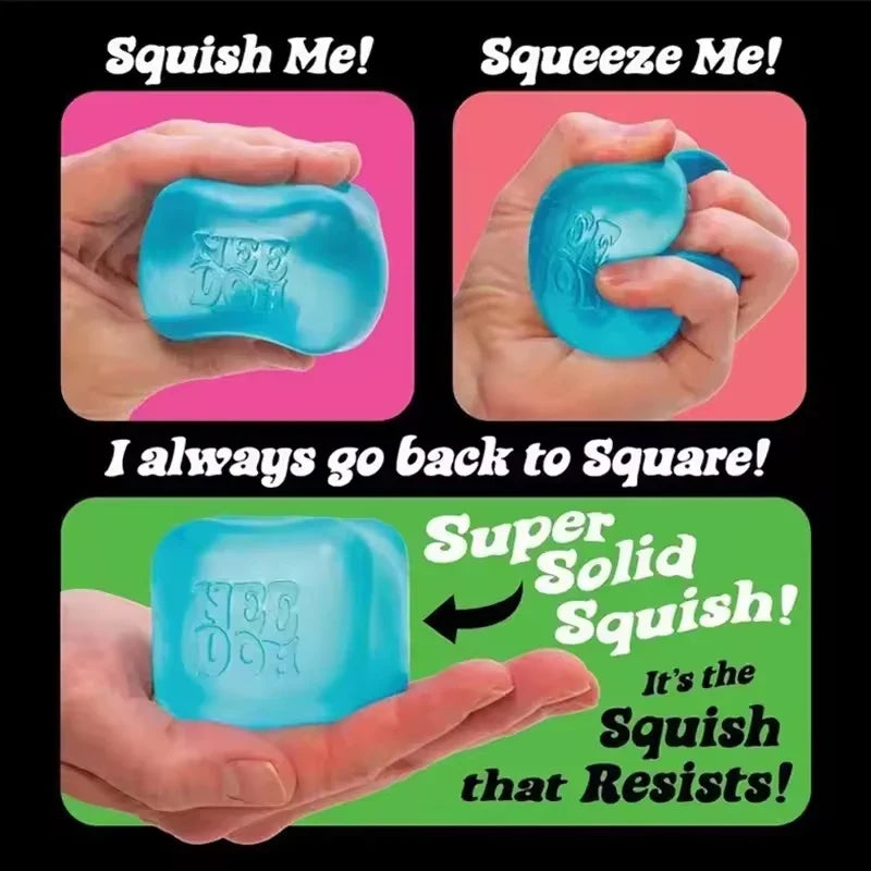 NeeDoh Cube Squishy Toy – Sensory Stress Relief Fidget