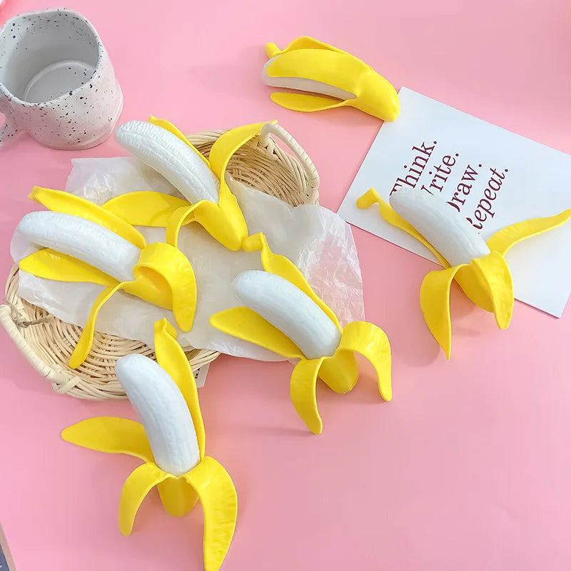 Fruit Squishy Stress Balls | Slow Rising Banana Fidget Toy
