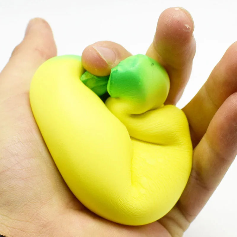 Jumbo Squishy Banana Stress Toy | Slow Rising Anti-Stress Fruit Squeeze