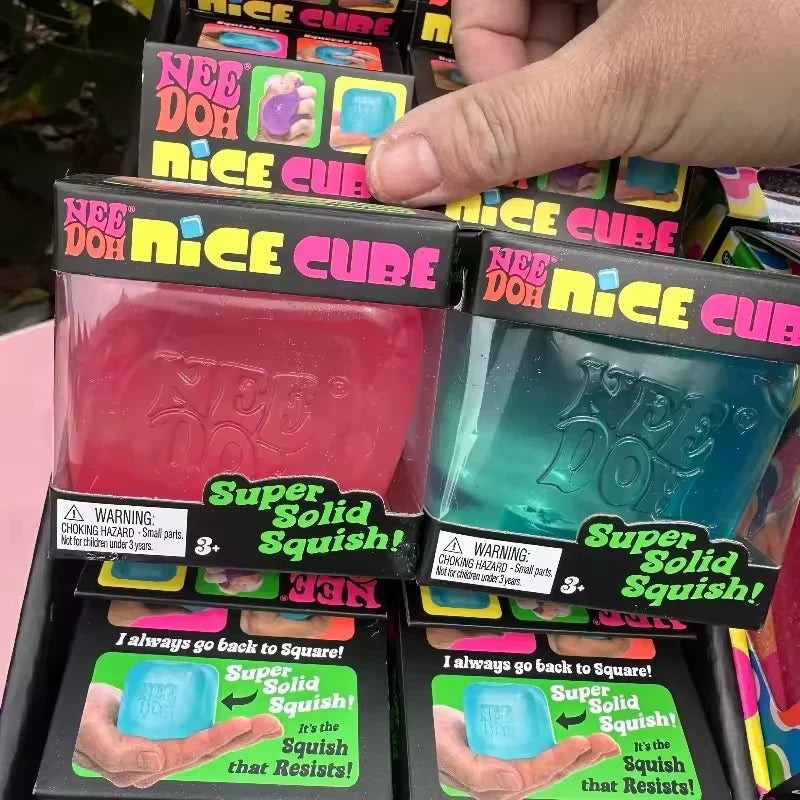 NeeDoh Cube Squishy Toy – Sensory Stress Relief Fidget