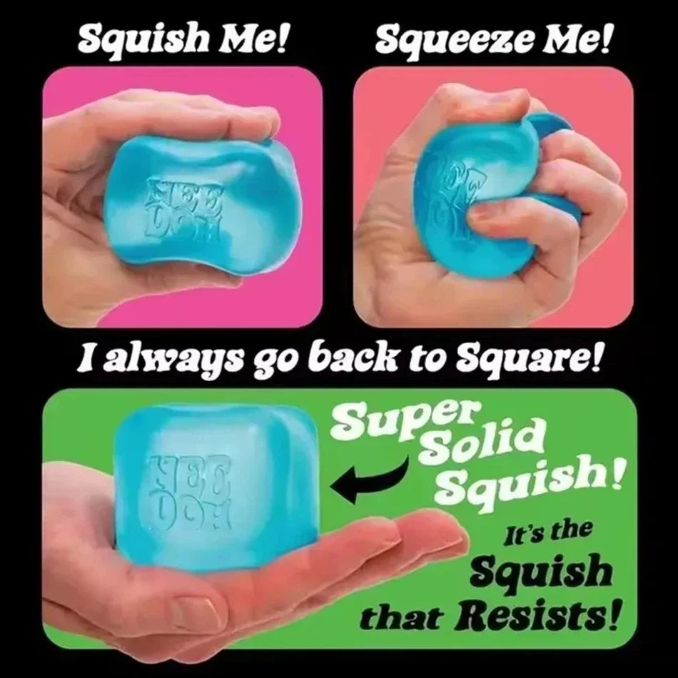 NeeDoh Cube Squishy Toy – Sensory Stress Relief Fidget