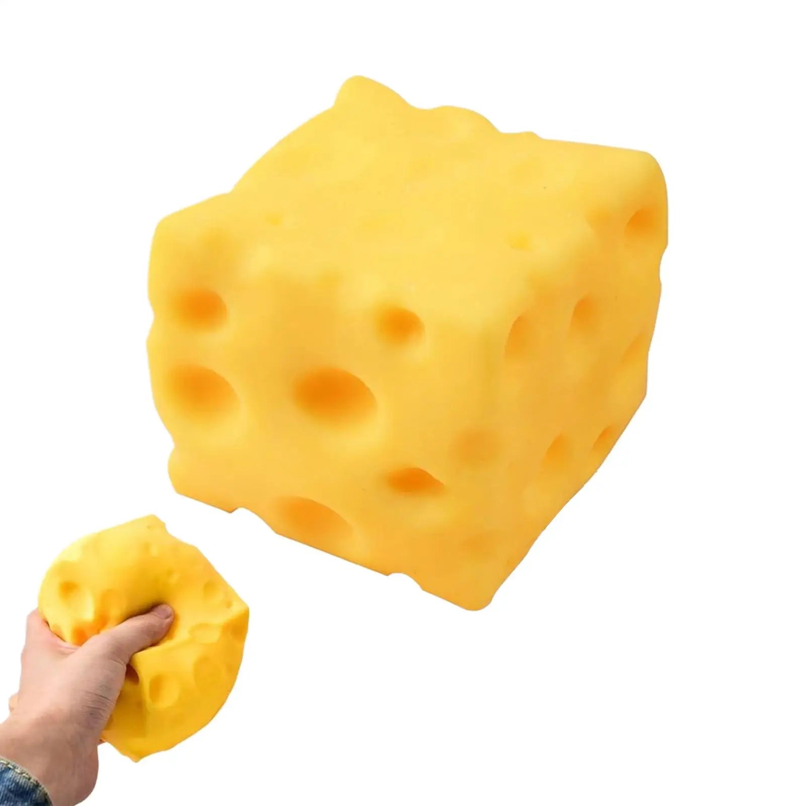Squishy Cheese Cube Fidget Toy | Slow Rebound Stress Relief Sensory Toy