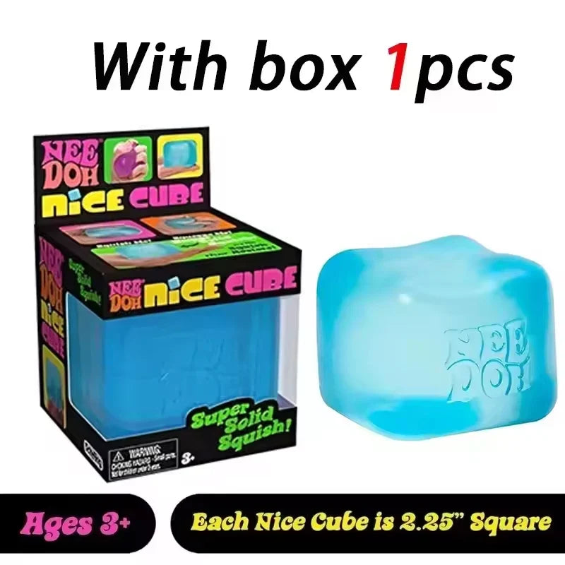 NeeDoh Cube Squishy Toy – Sensory Stress Relief Fidget